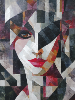 Abstract-Cubism-Painting-#AC1974-12