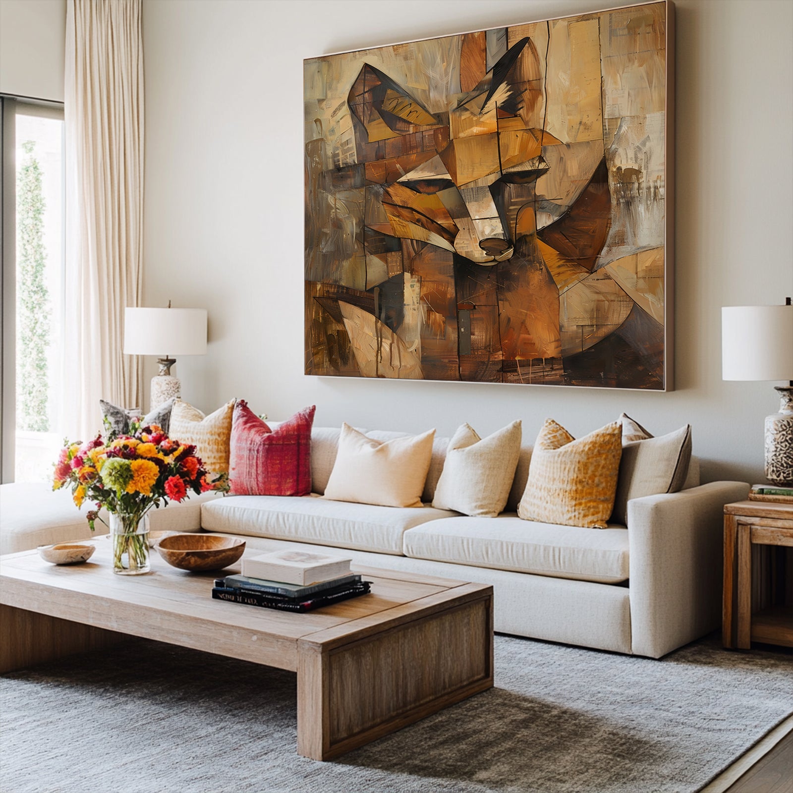 Cubist-Fox-Painting-#CF1234-02