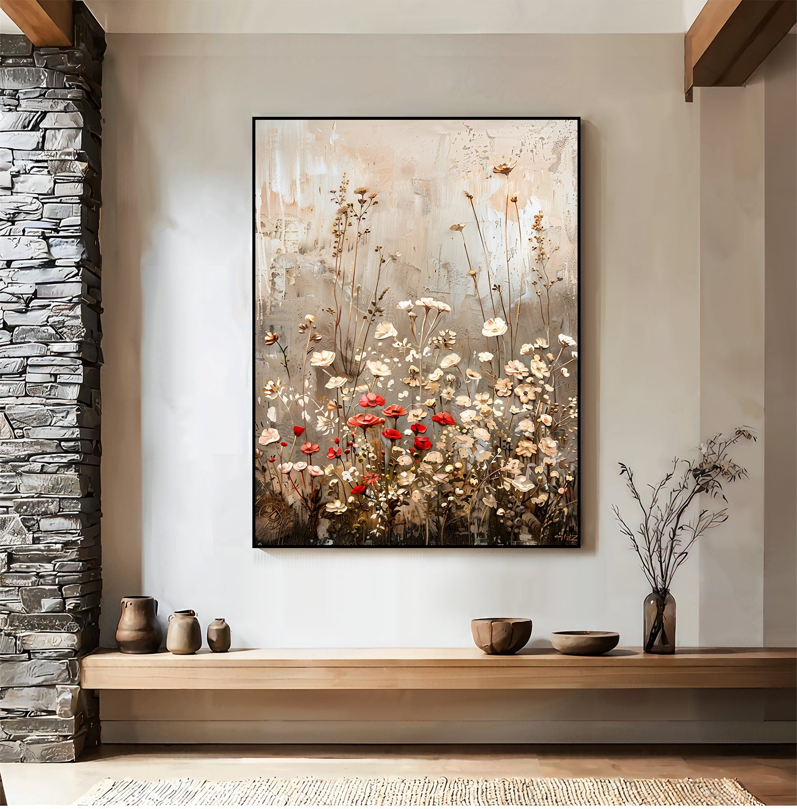 Textured Floral Art #TF678