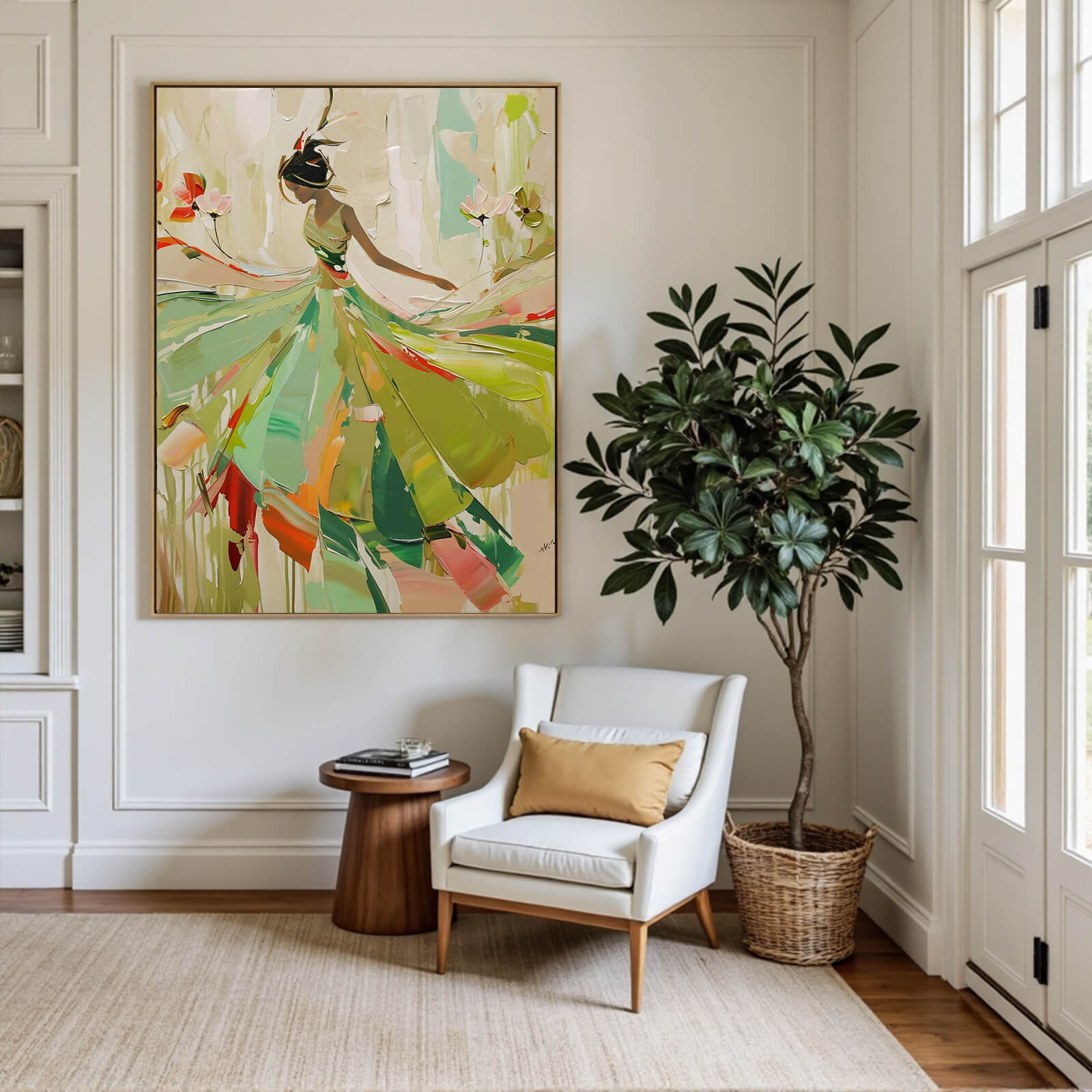 Impressionistic-Green-Dress-PAINTING-_IGD847-01