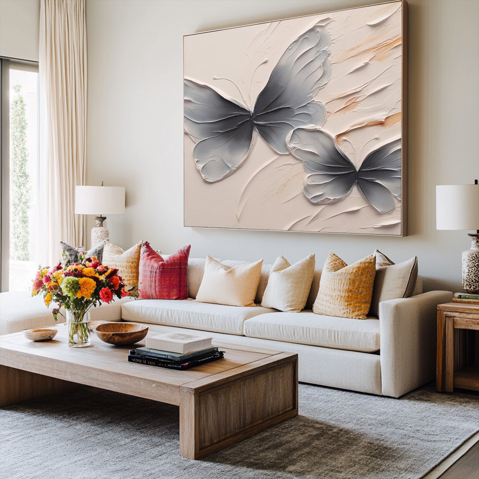 Minimalist-Butterfly-Relief-Painting-#MBR382-02