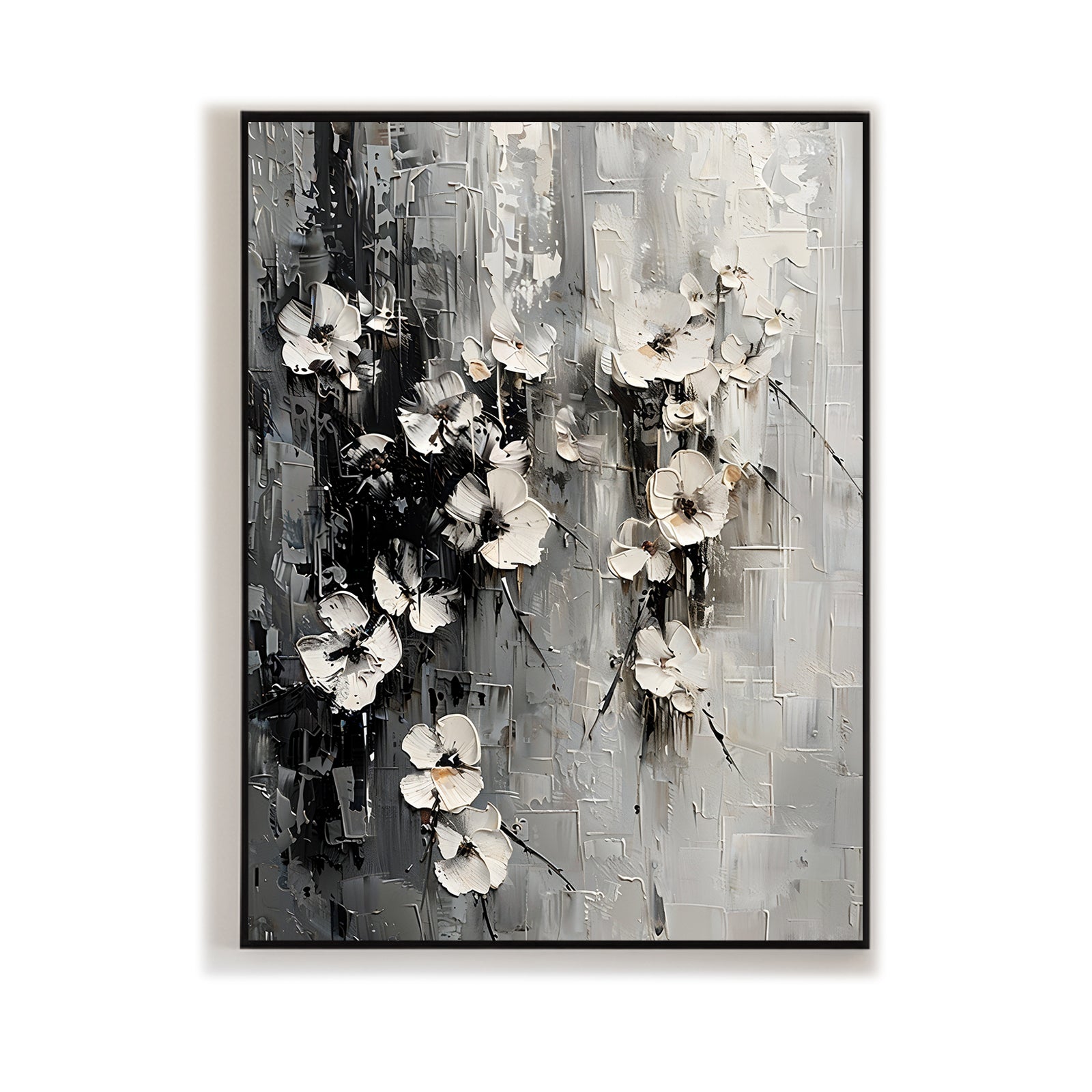 Monochrome-Floral-Painting-#AF203-01
