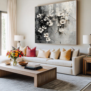 Monochrome-Floral-Painting-#AF203-02