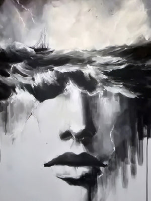 Surreal-Monochrome-Painting-#SM1023-11