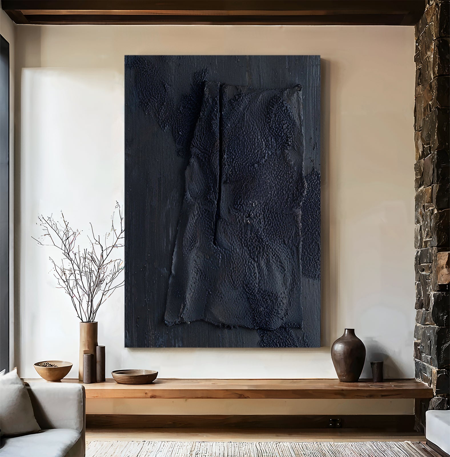 Monochrome Textured Art #TX456