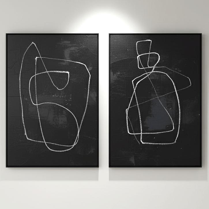 BLACK MINIMALIST ART #BM002
