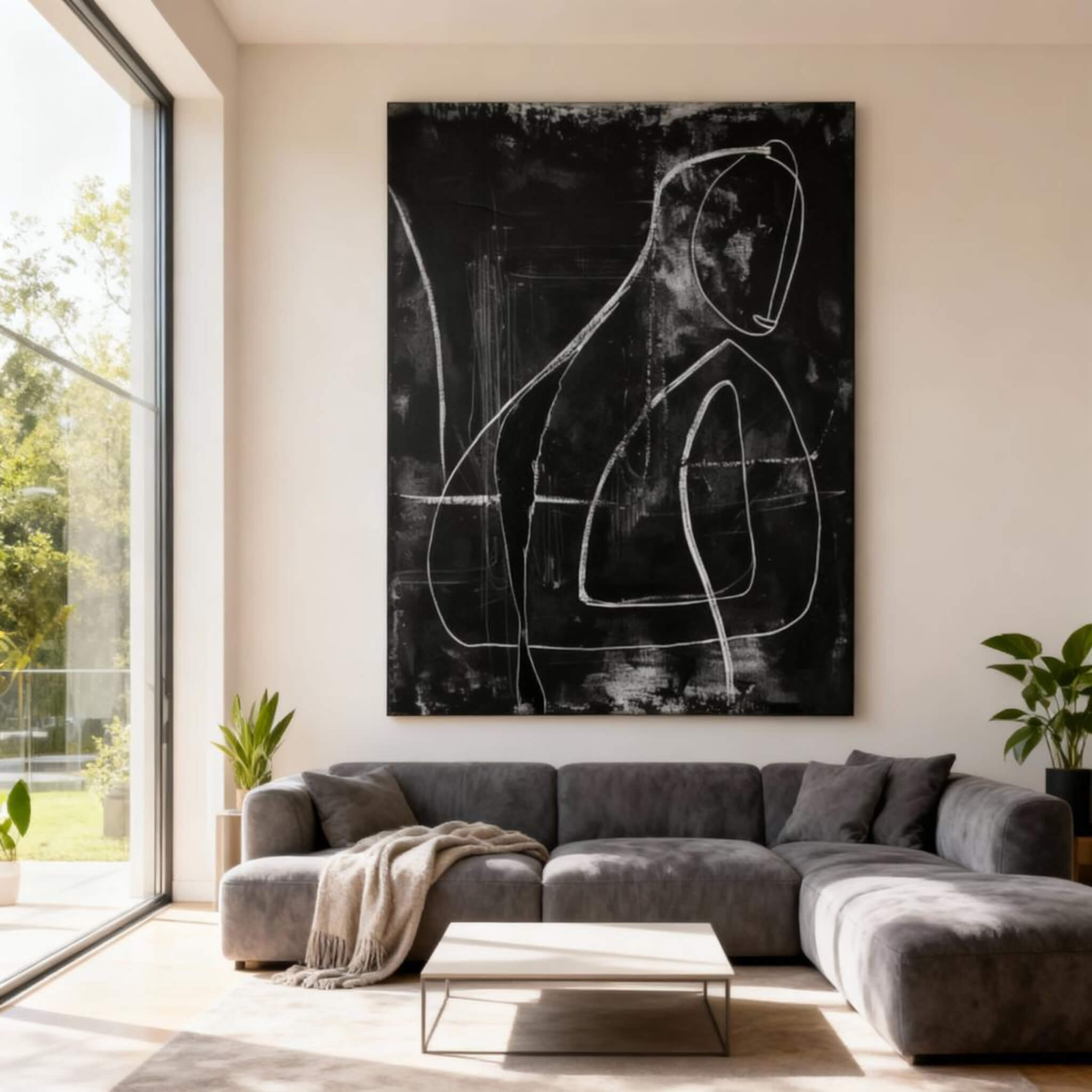 BLACK MINIMALIST ART #BM004