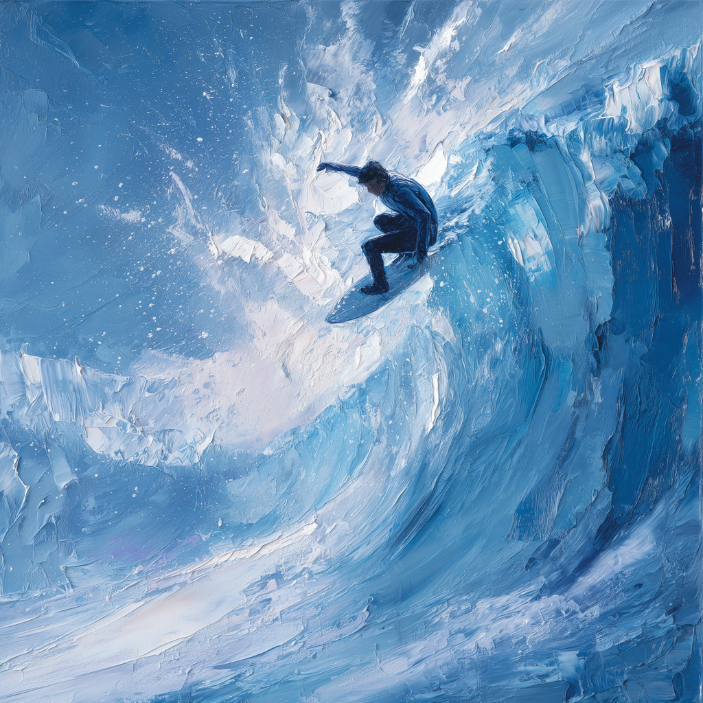 Dynamic-Impressionist-Surfing-Painting-#DIS927-10
