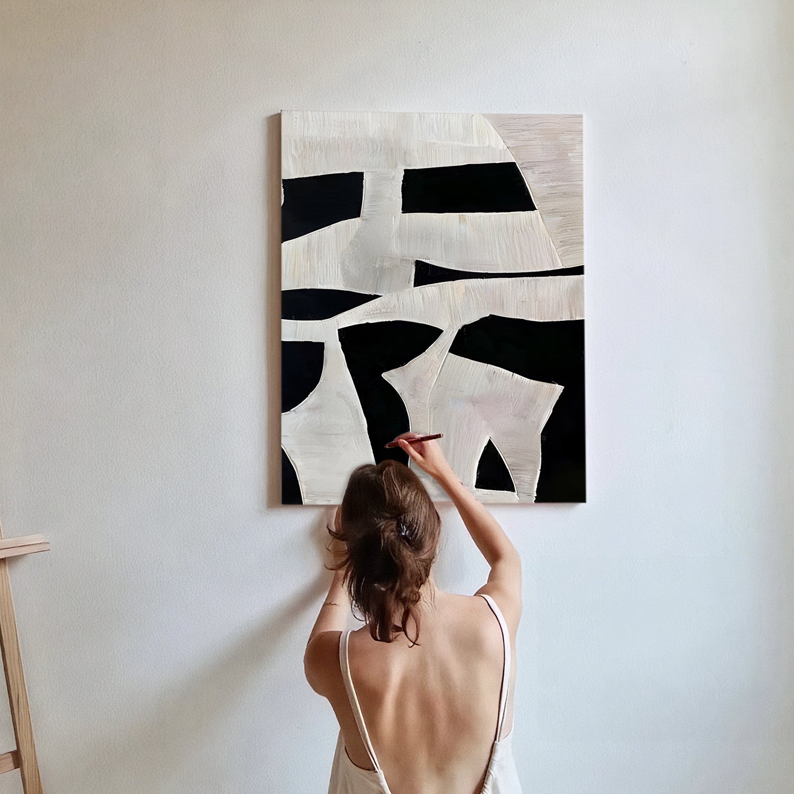 Minimalist-Black-&-White-Painting-#MBW295-06