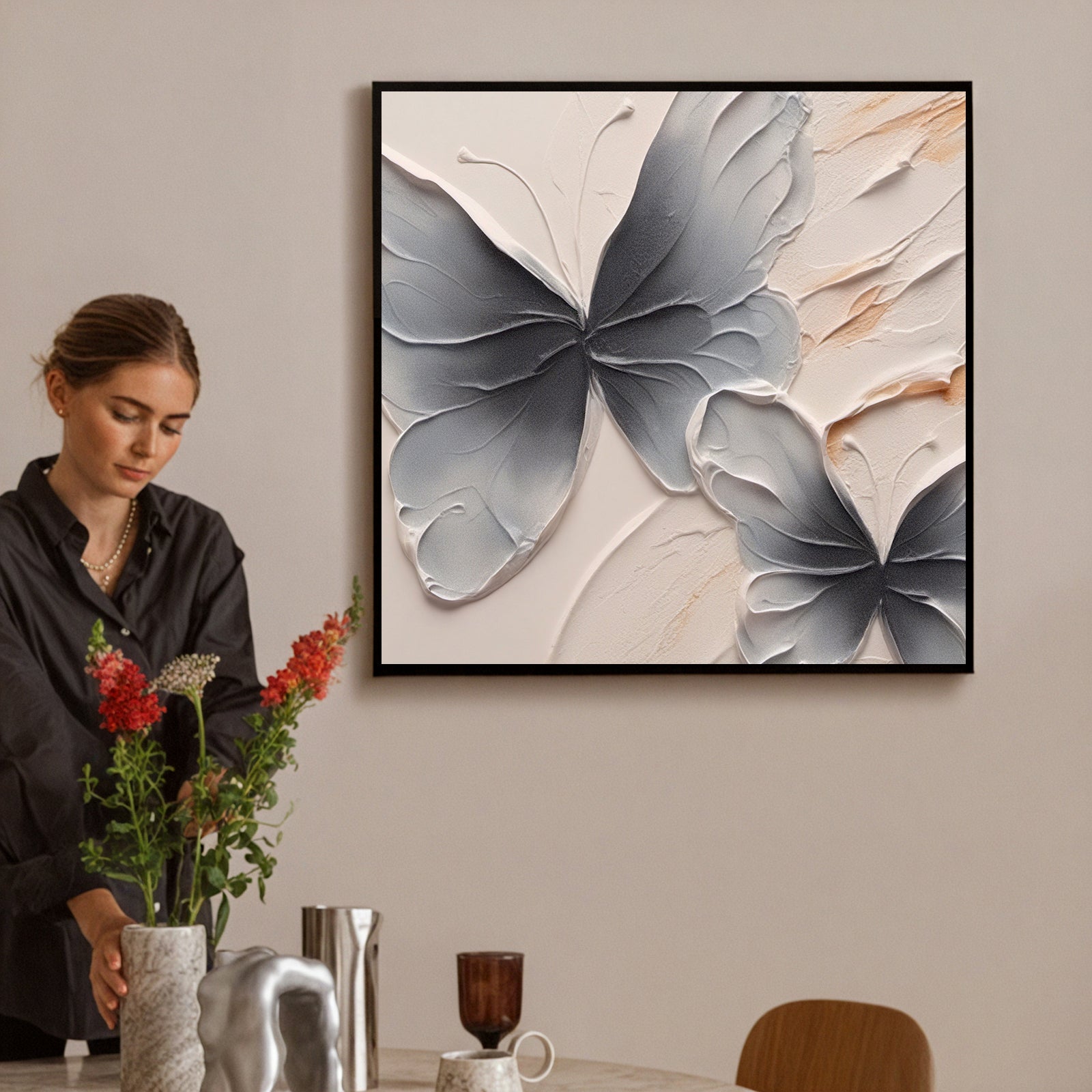 Minimalist-Butterfly-Relief-Painting-#MBR382-03