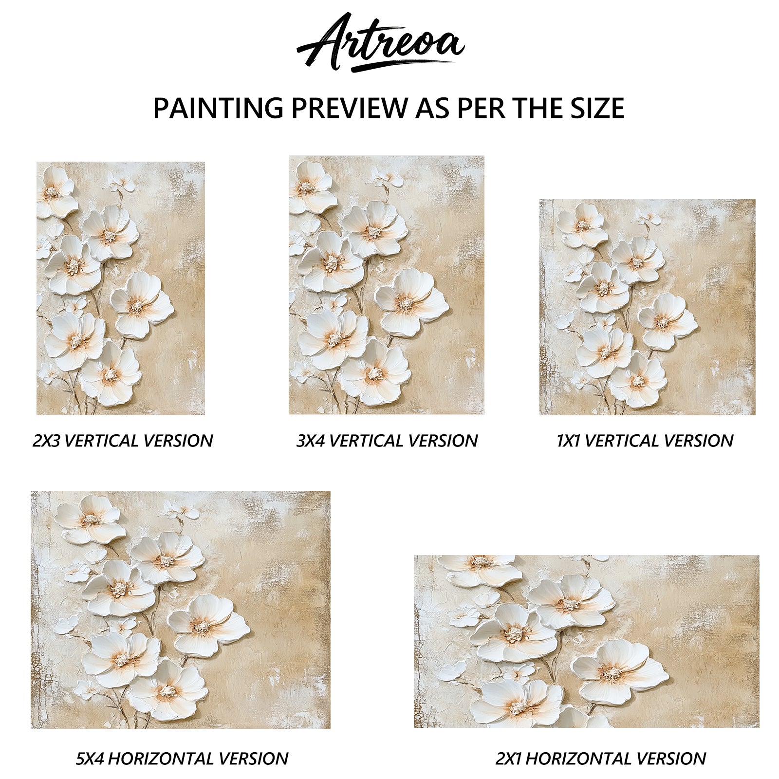 Modern-Floral-Relief-Painting-#MFR8251-09