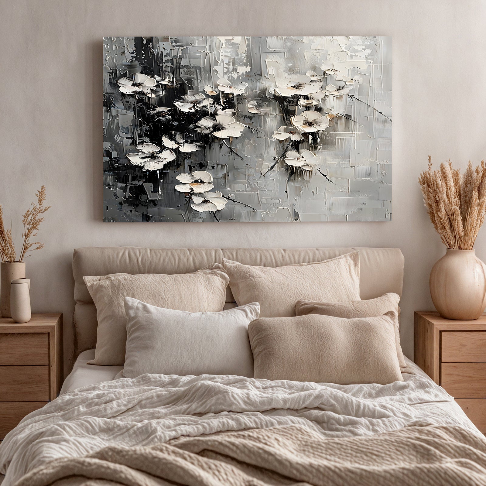 Monochrome-Floral-Painting-#AF203-03
