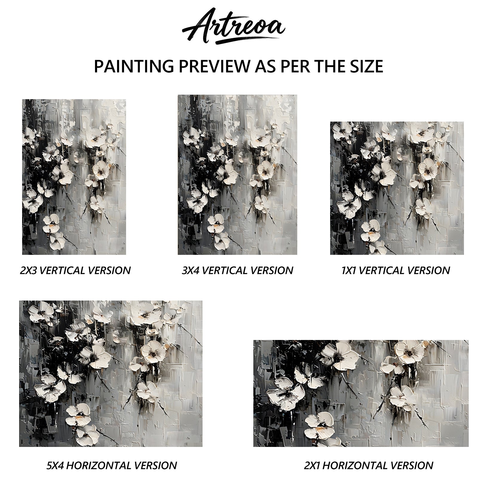Monochrome-Floral-Painting-#AF203-04