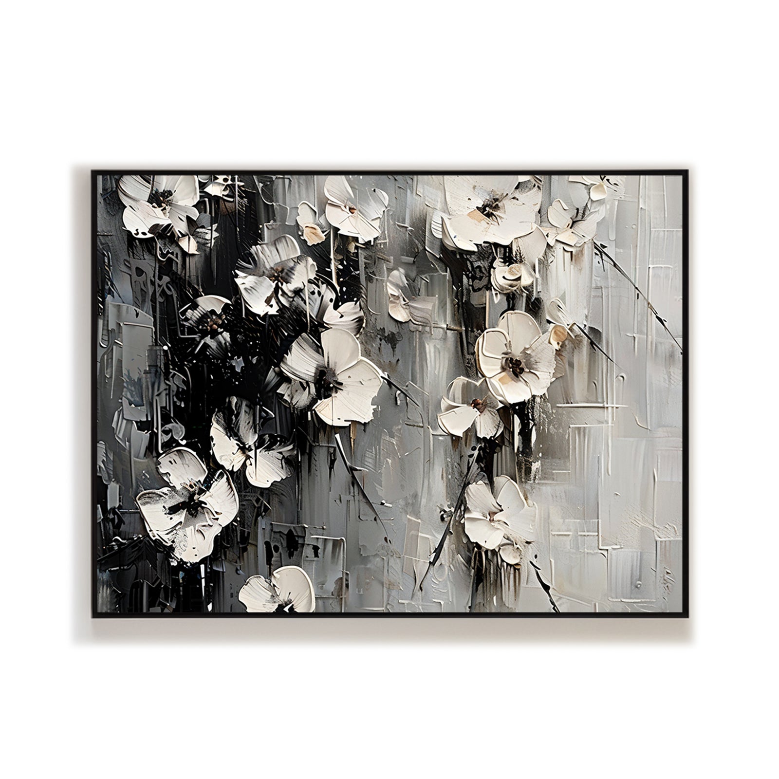 Monochrome-Floral-Painting-#AF203-06