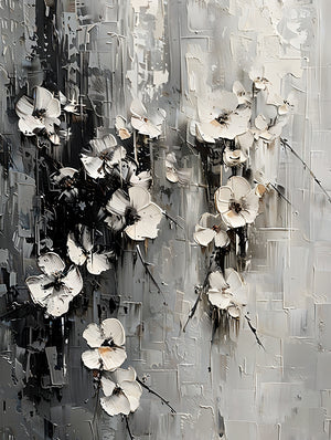 Monochrome-Floral-Painting-#AF203-08