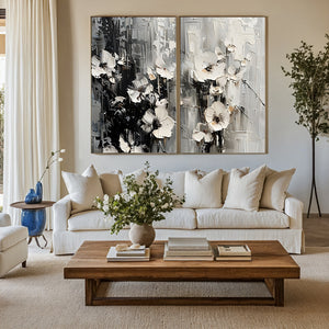 Monochrome-Floral-Painting-#AF203-12