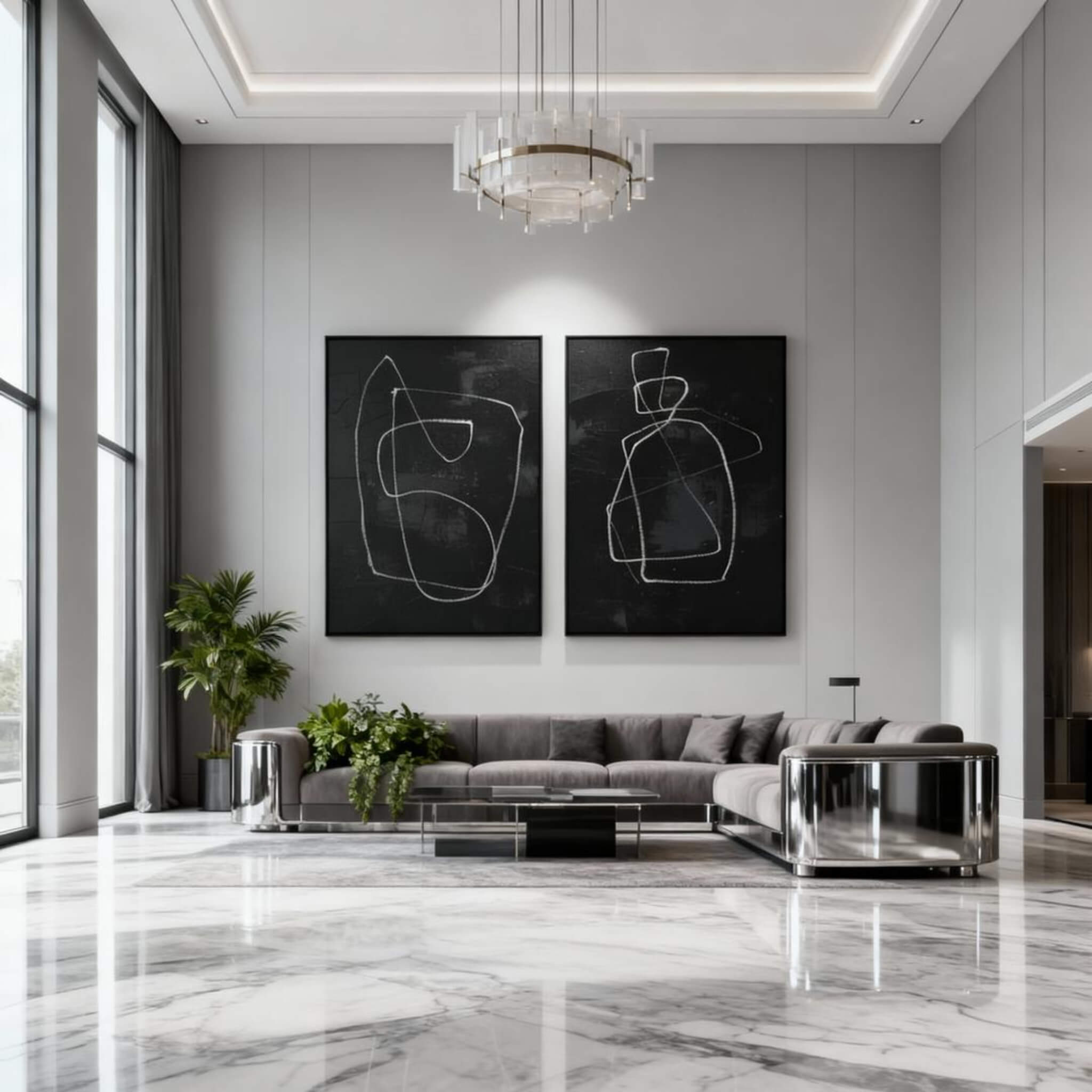 BLACK MINIMALIST ART #BM002