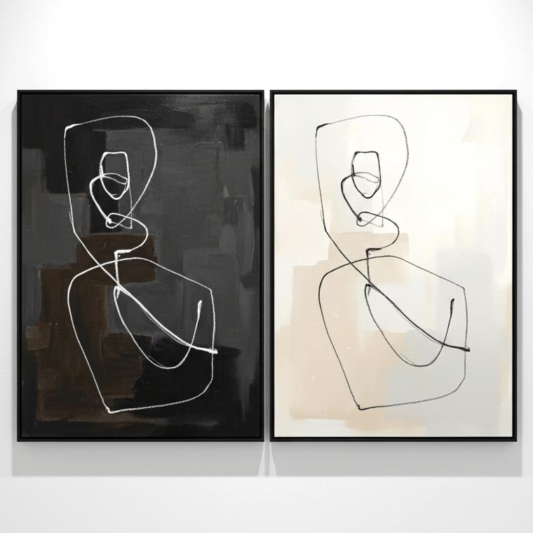 WHITE MINIMALIST ART #WM004