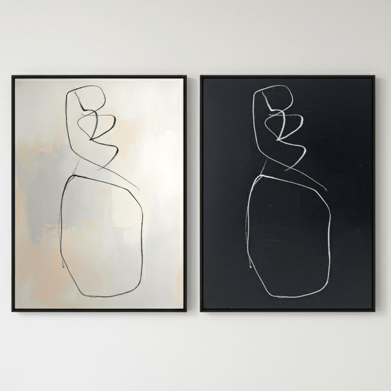 WHITE MINIMALIST ART #WM005