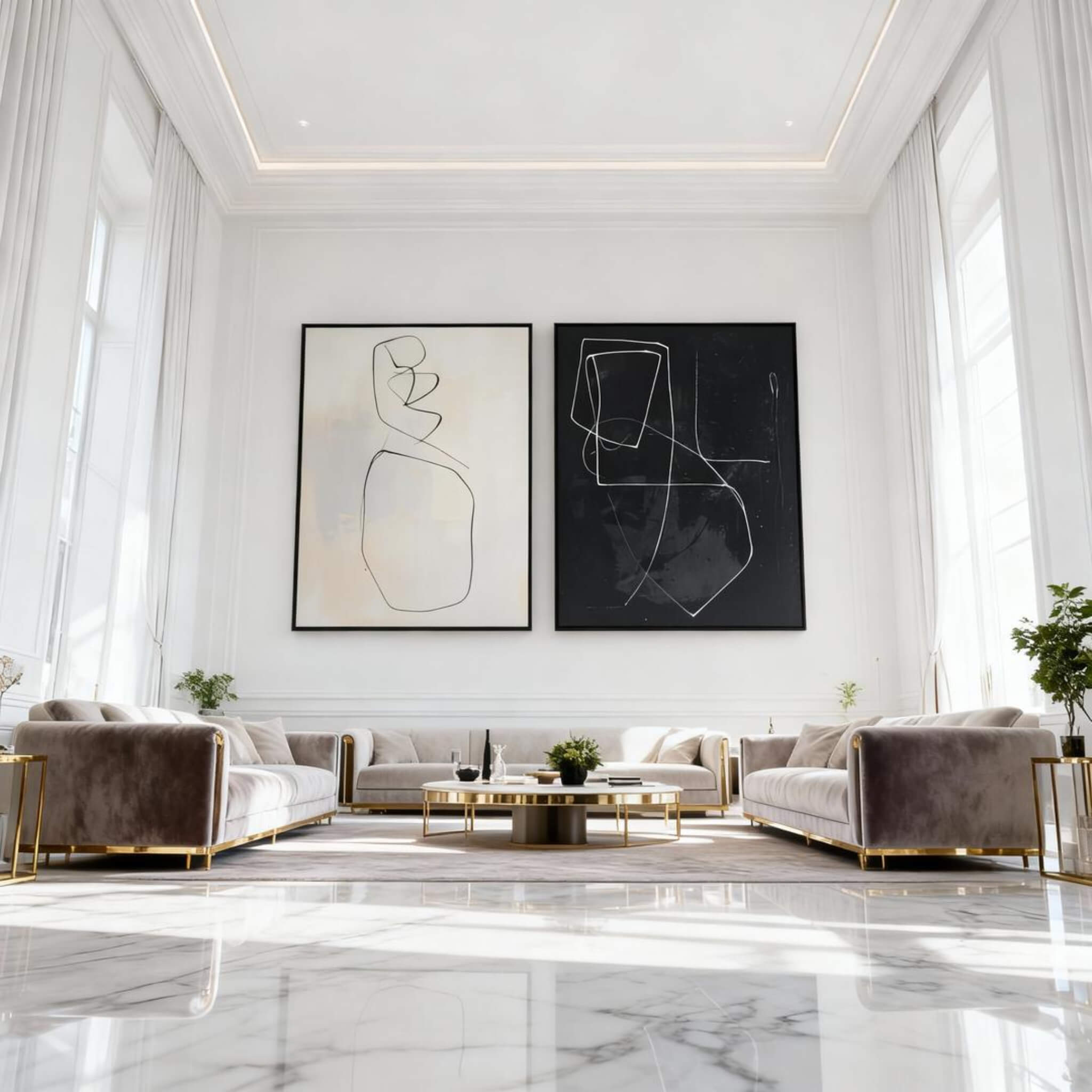 WHITE MINIMALIST ART #WM010